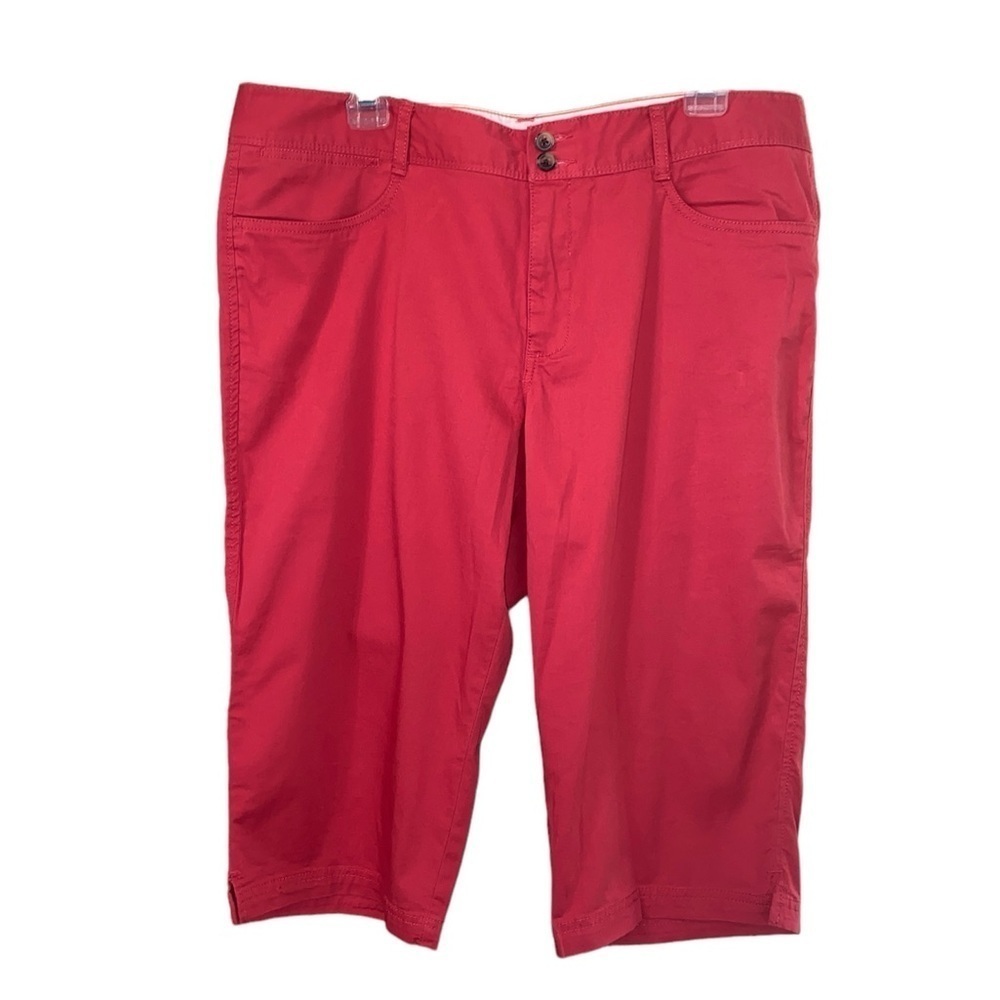 Dockers capri pants button/zip closure front/back pockets high rise size 14